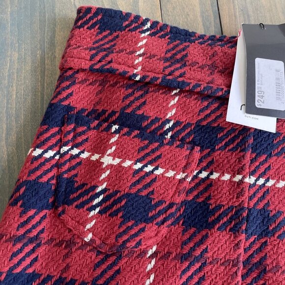 Ruti Handmade Plaid Long Jasper Adjustable Wrap Skirt Red - Size S - $249 (R8) - Picture 8 of 10